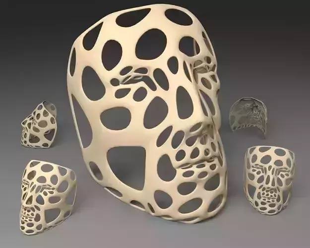 Polygon Mask - Voronoi Style Single walled
