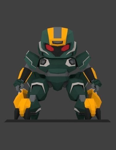 Super Mecha 15 - Ydzurk of Code Name YU88Z - 3D Print Ready 3D print model_2