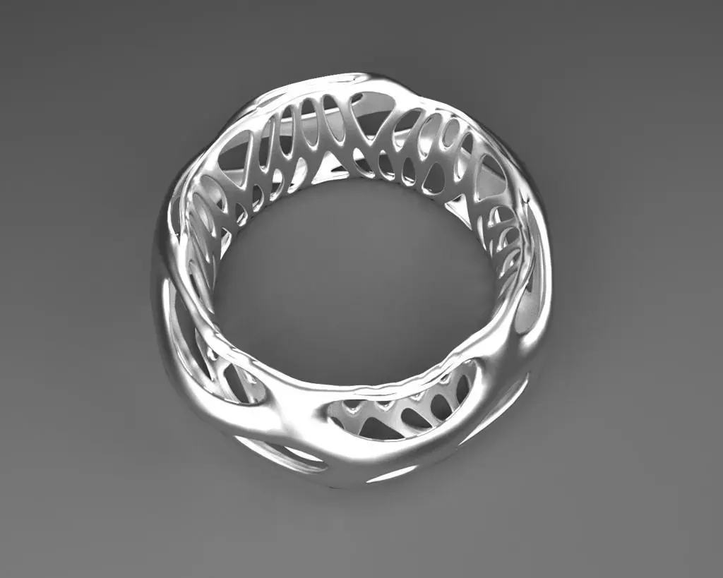 Beautiful Chunky Bracelet - Voronoi Style Free 3D print model