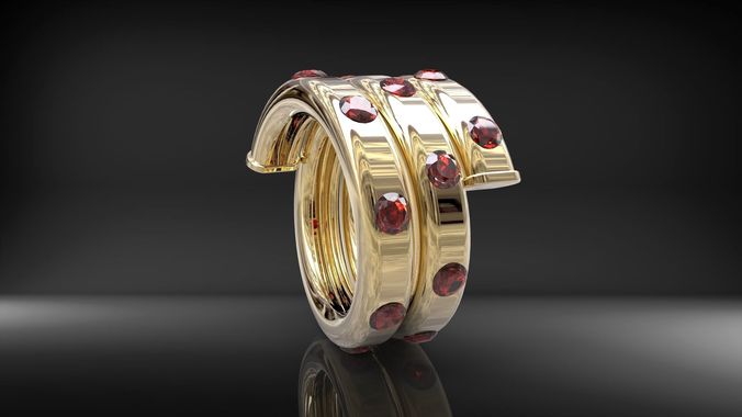 spiral ring 3D print model