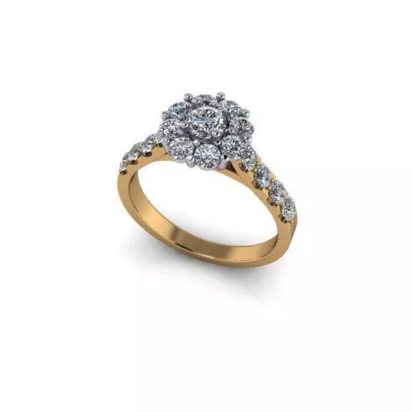 round diamond ring Free 3D print model