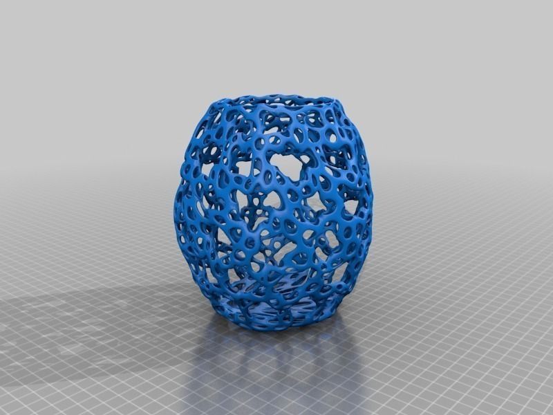Eggoid Vase - Voronoi Style Free 3D print model_1