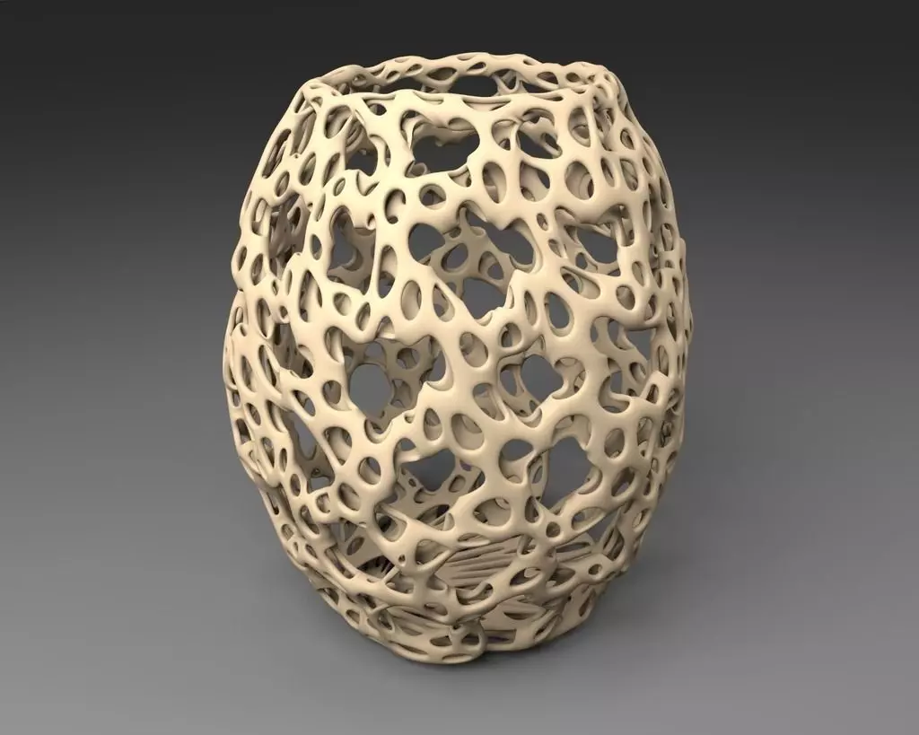 Eggoid Vase - Voronoi Style Free 3D print model_0
