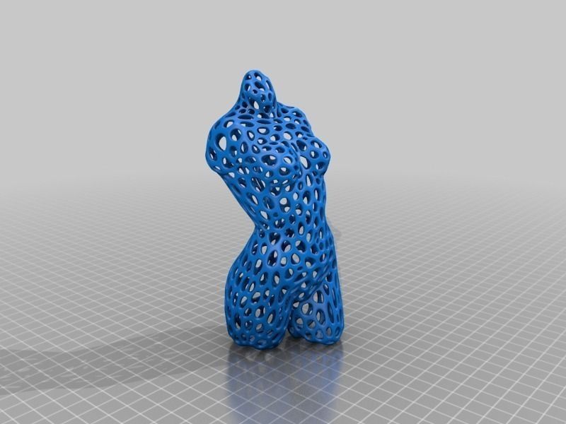 Pink Panther Woman - Voronoi Style Free 3D print model_1