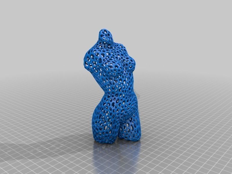 Pink Panther Woman - Voronoi Style Free 3D print model_2