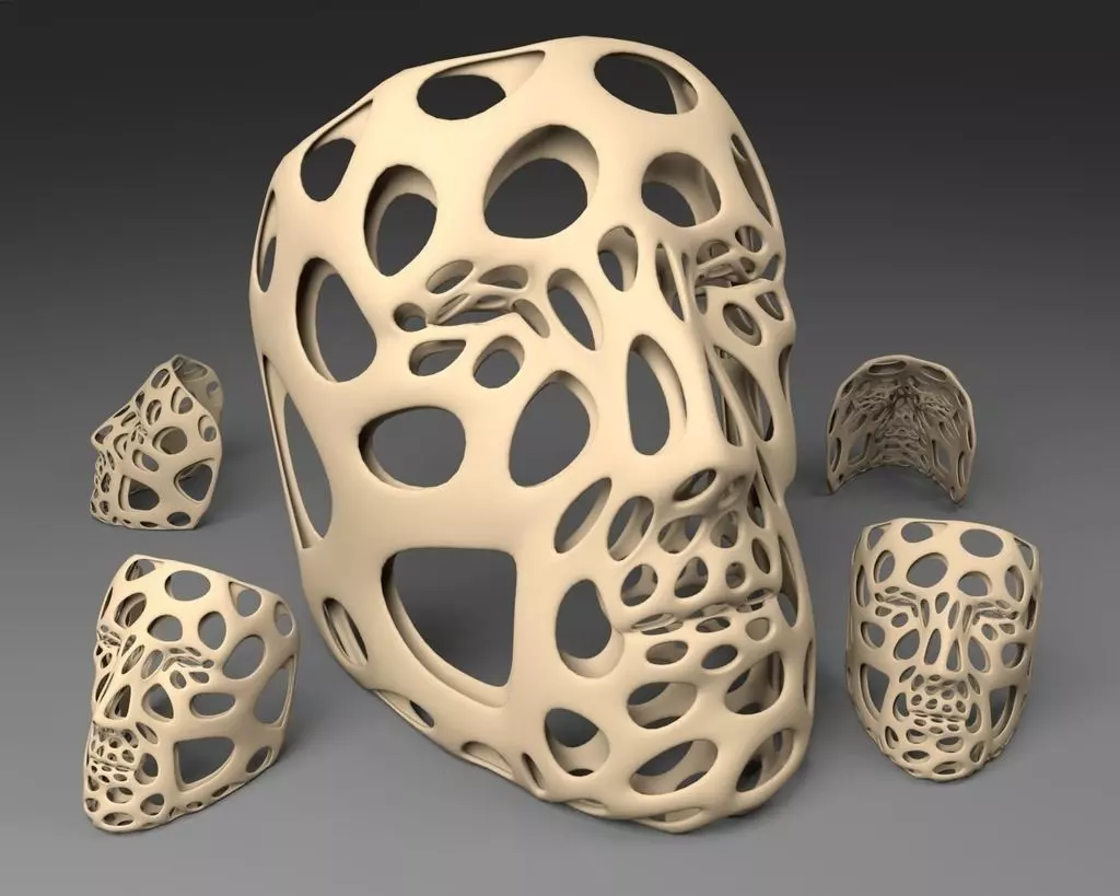 Polygon Mask - Voronoi Style Free 3D print model