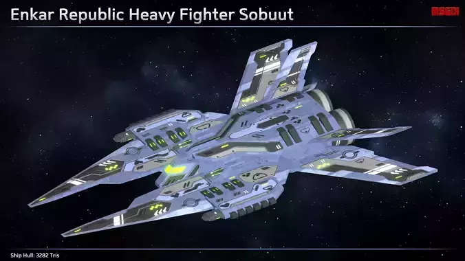 Spaceship Enkar Republic Heavy Fighter Sobuut