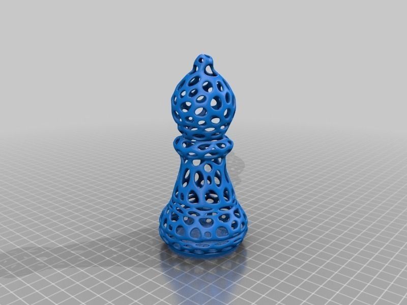 Chess Set - Voronoi Style Free 3D print model_4