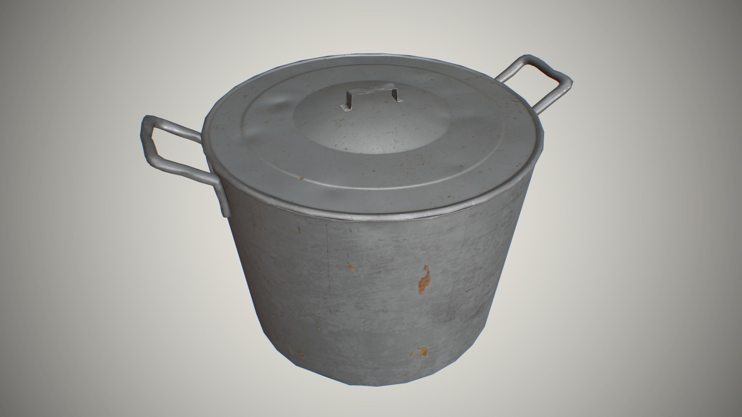 Aluminum pan Low-poly 3D model