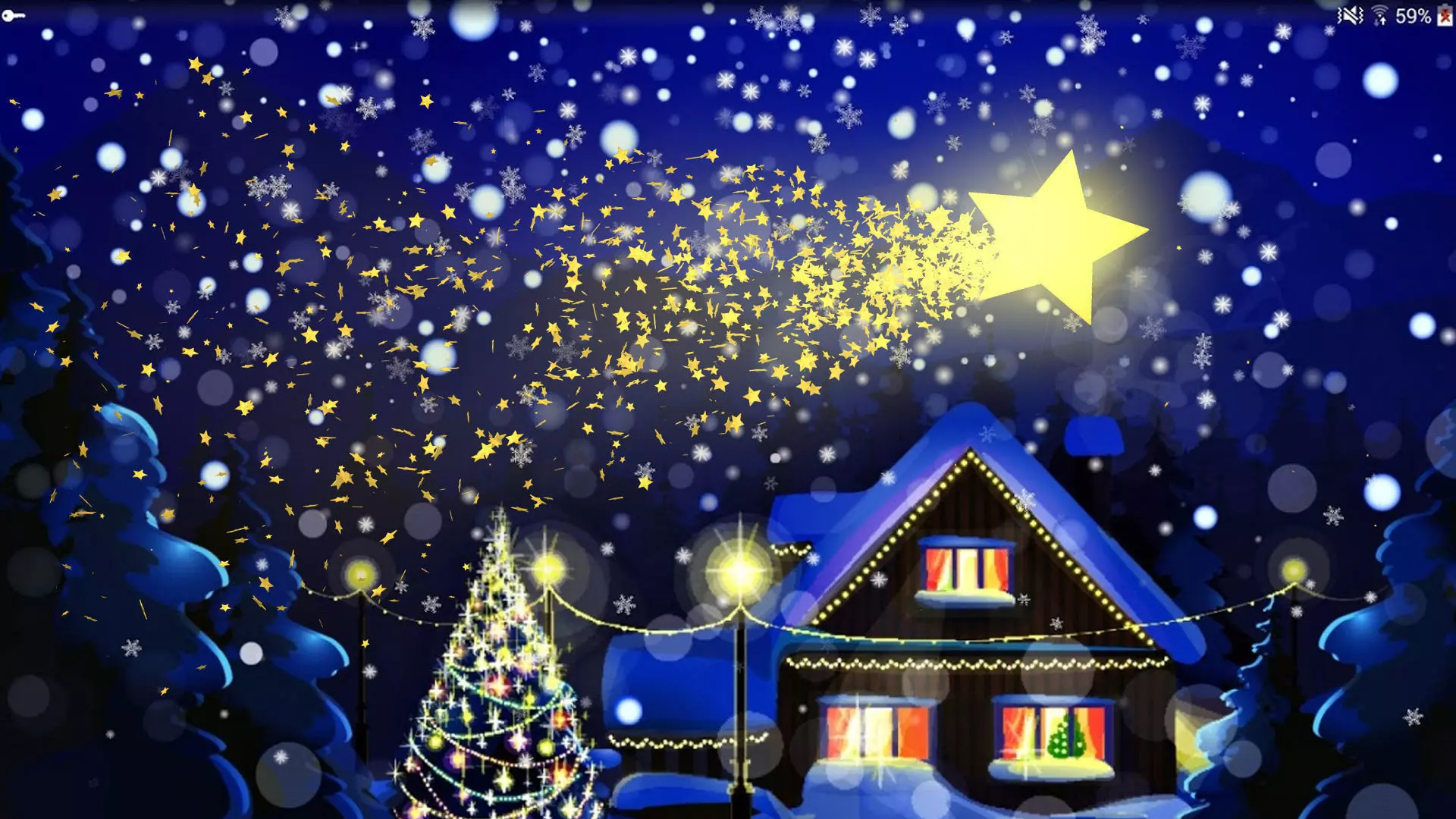 Christmas star comet animated Low-poly 3D model