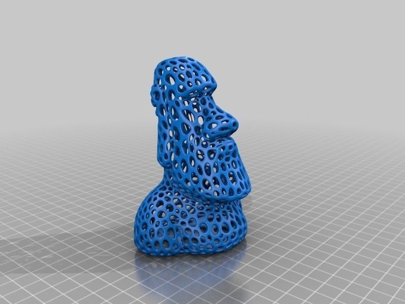Moai - Voronoi Style Free 3D print model_2
