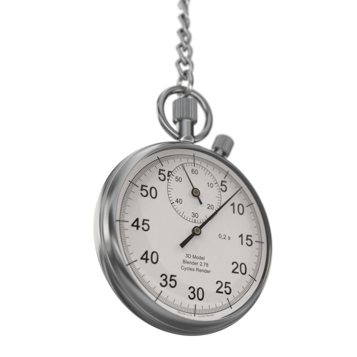 Stop Watch 3D model_2