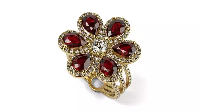 WILD FLOWER COCTAIL RING