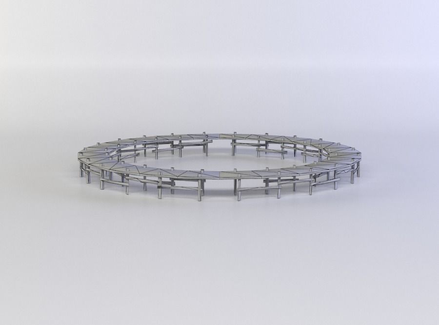 War circle Low-poly 3D model_3