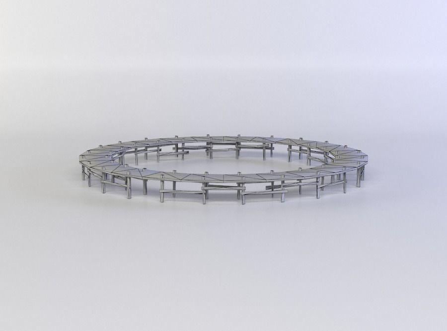 War circle Low-poly 3D model_4