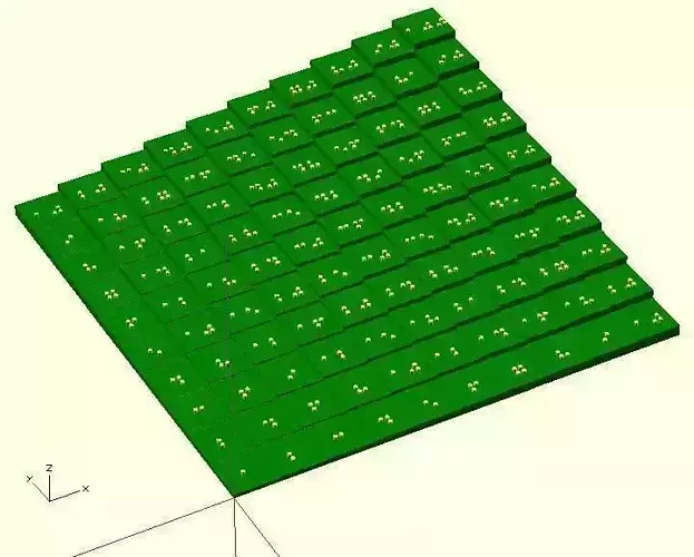 Braille optimized multiplication table Free 3D print model