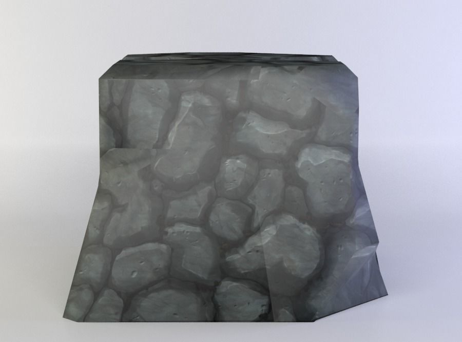 Big rock Low-poly 3D model