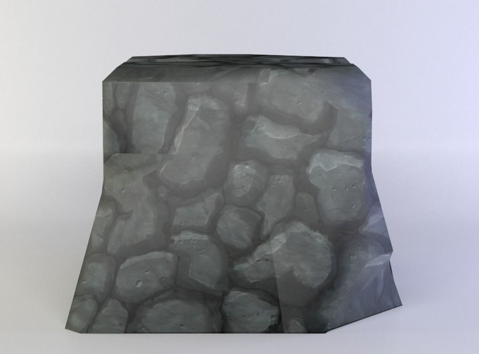 Big rock Low-poly 3D model