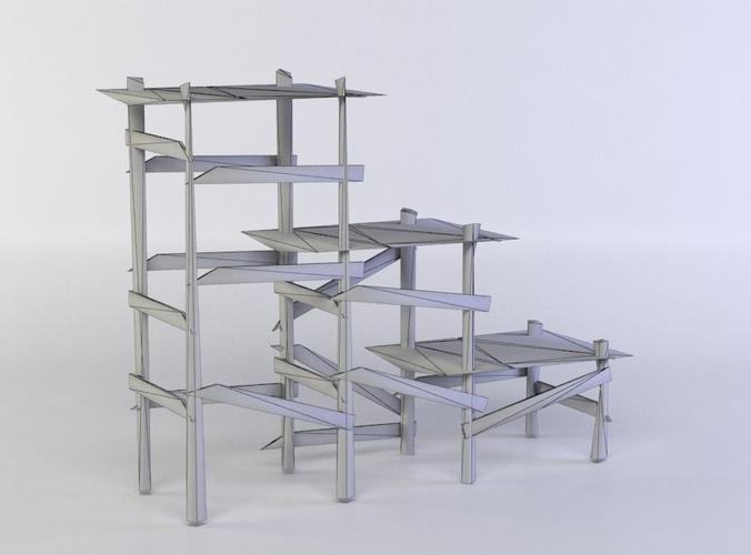 Three steps small platform