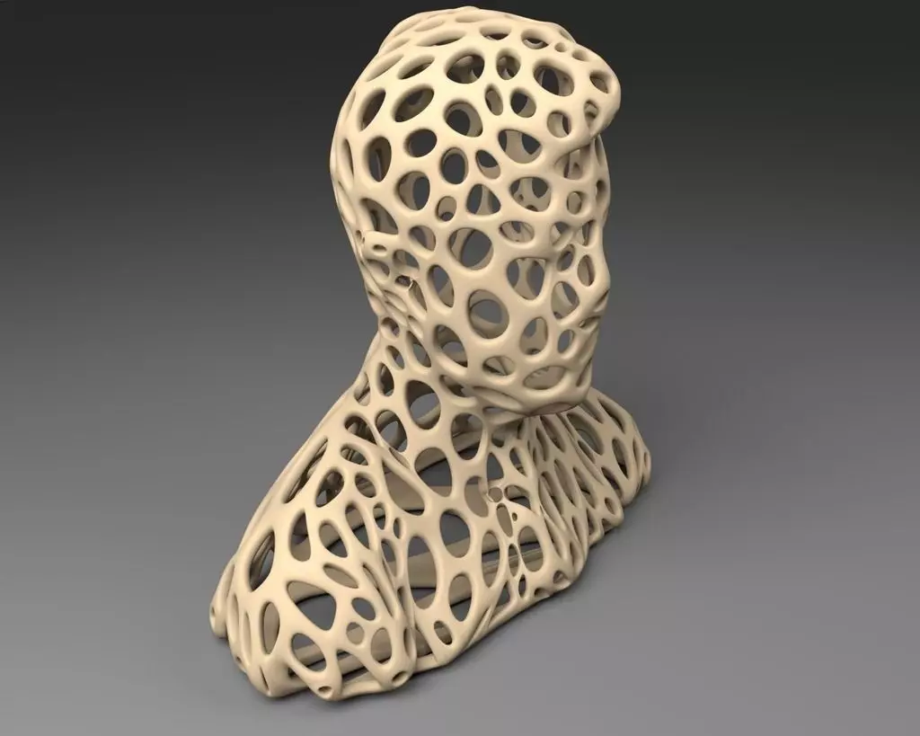 The head of Stephen Colbert - Voronoi Style Free 3D print model_0