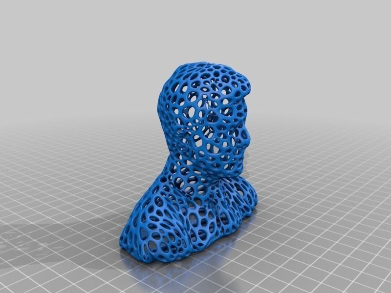 The head of Stephen Colbert - Voronoi Style Free 3D print model_3