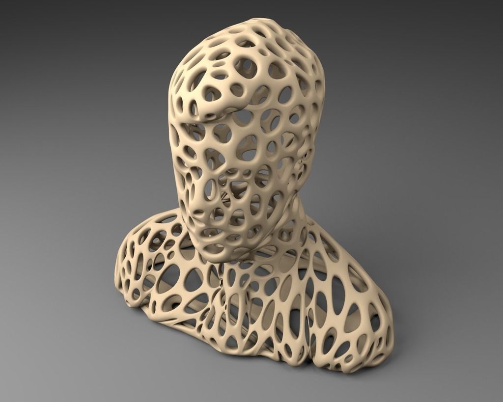 The head of Stephen Colbert - Voronoi Style Free 3D print model_1