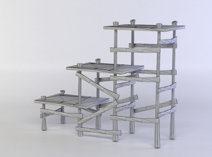 Small triple platform