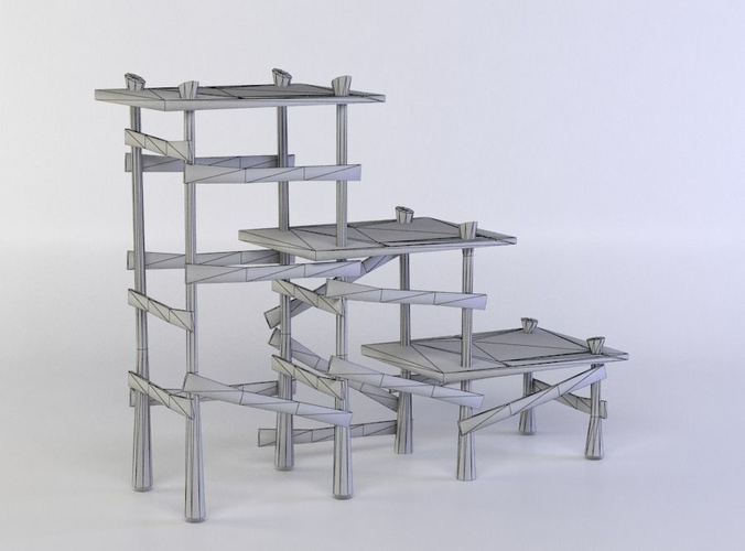 Small triple platform