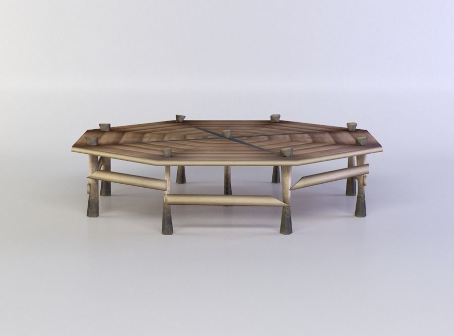 Round platform Low-poly 3D model