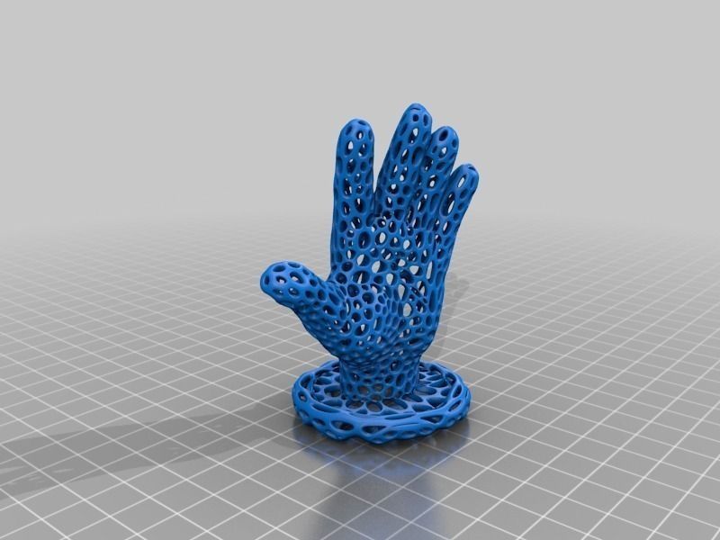 Jewelry Hand - Voronoi Style Free 3D print model_3