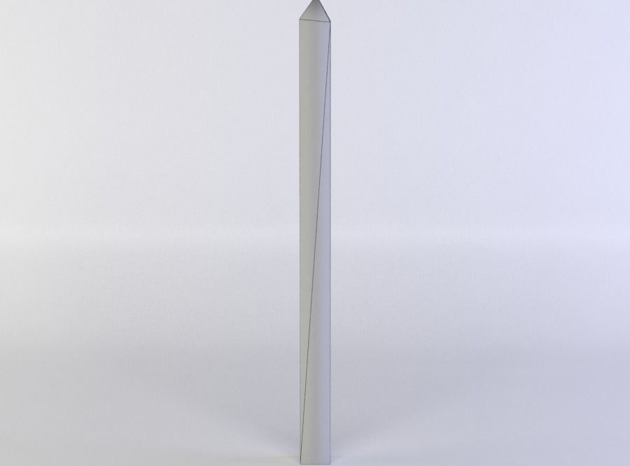 Fence segment pole Low-poly 3D model_3