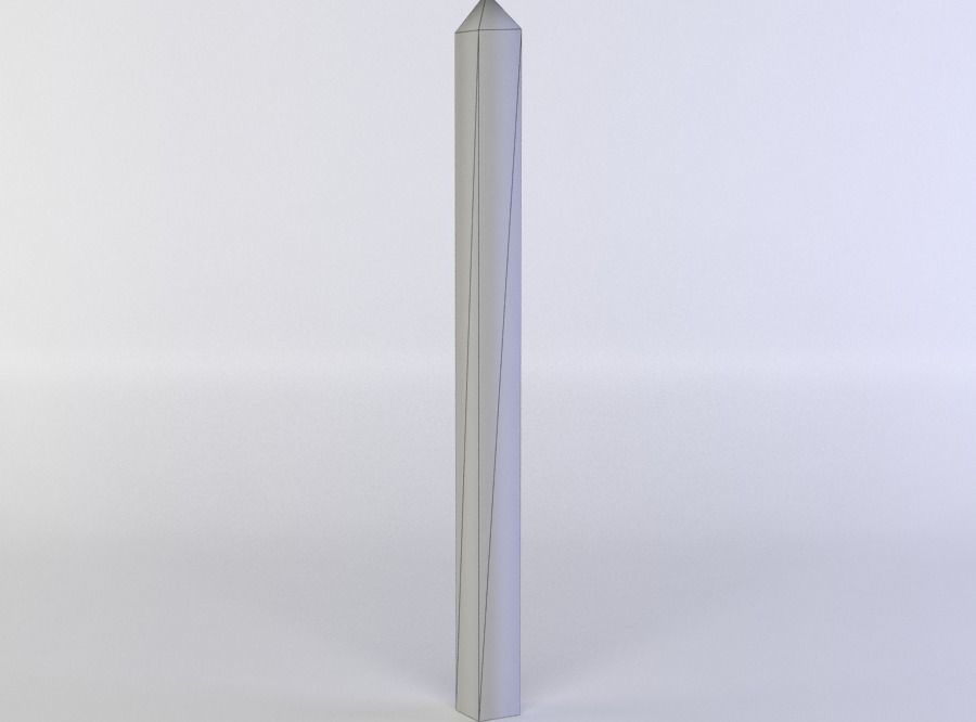 Fence segment pole Low-poly 3D model_5