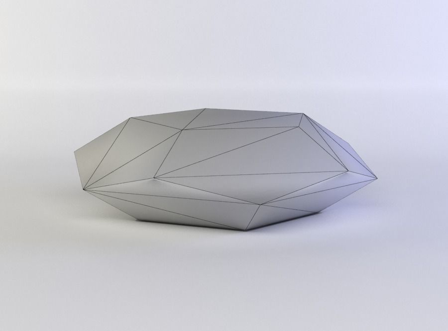 Diamond Low-poly 3D model_5
