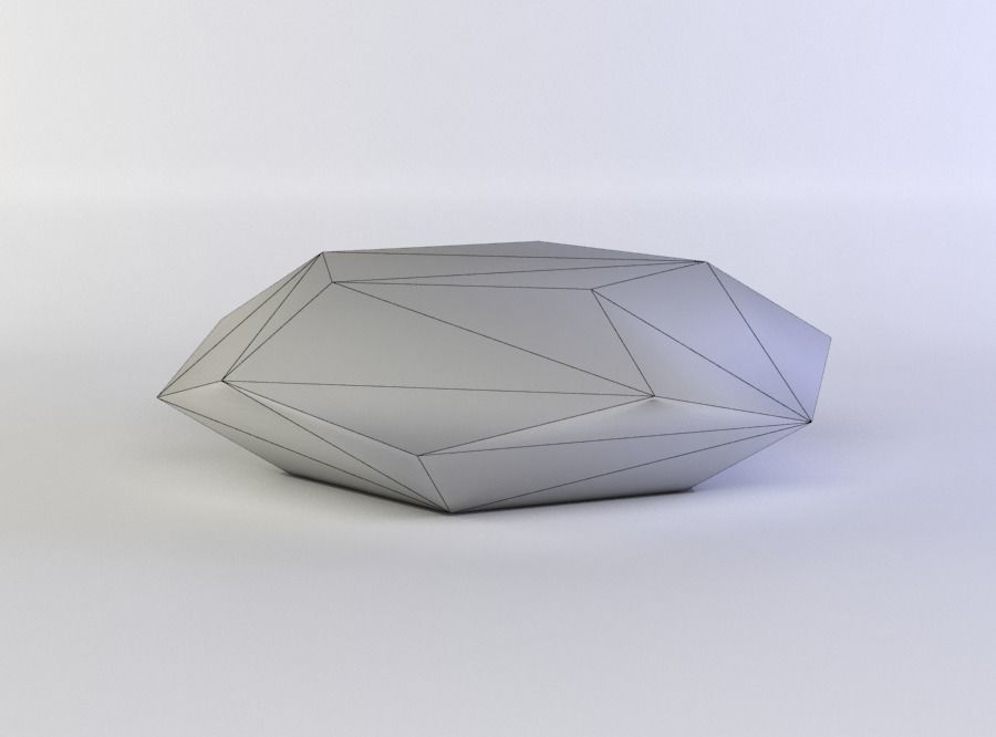 Diamond Low-poly 3D model_4