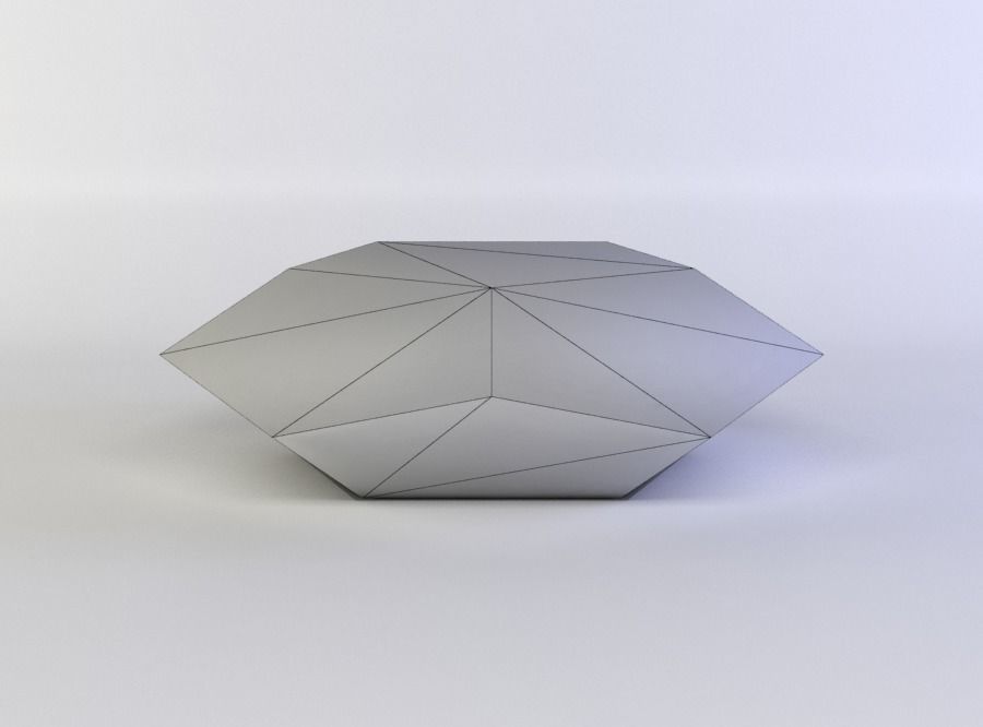 Diamond gemstone Low-poly 3D model_3