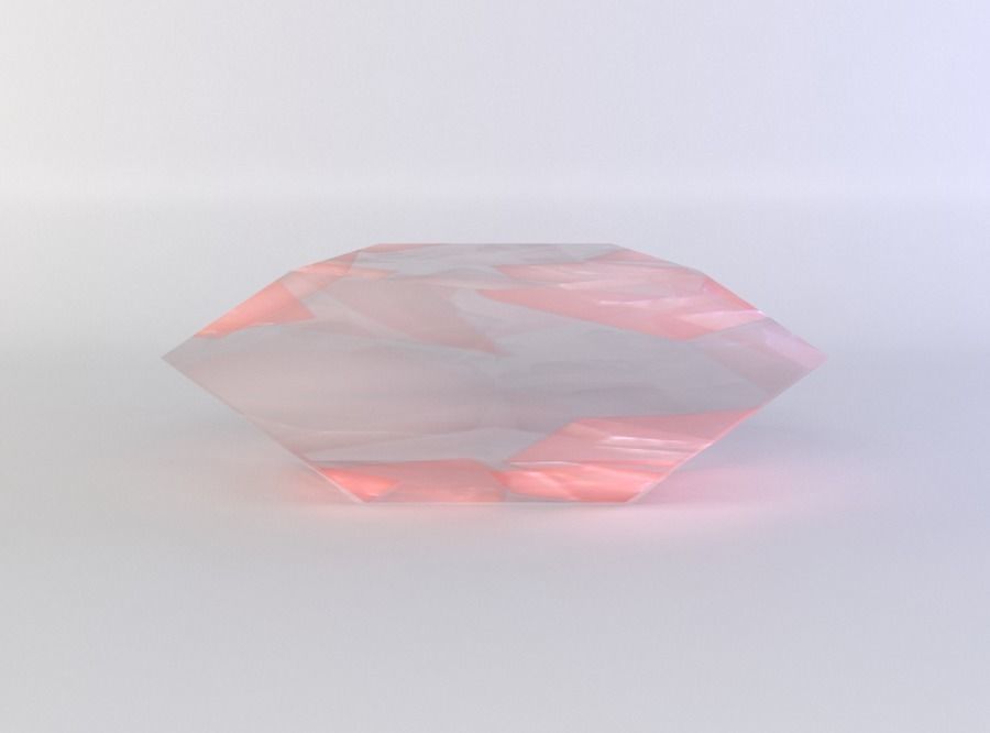 Diamond gemstone Low-poly 3D model_0