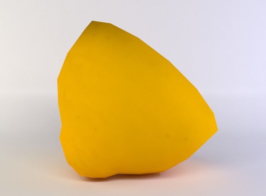 Lemon half Low-poly 3D model_2