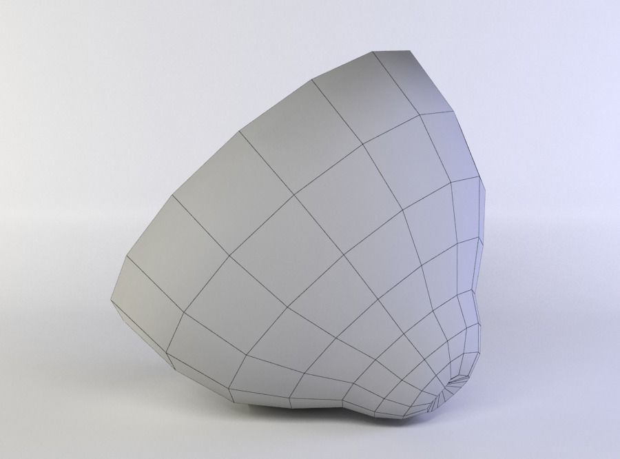 Lemon half Low-poly 3D model_4