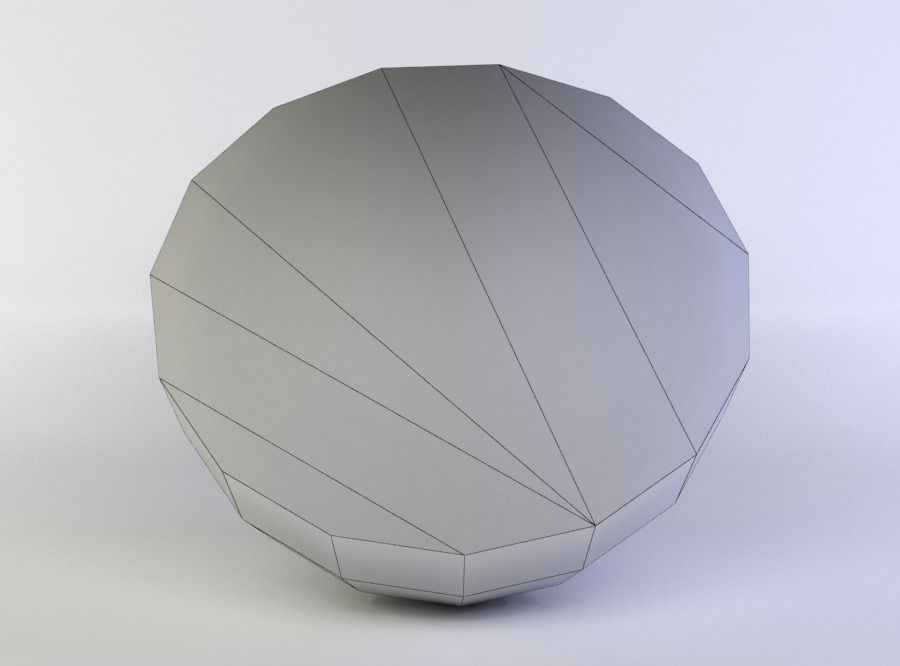 Lemon half Low-poly 3D model_3