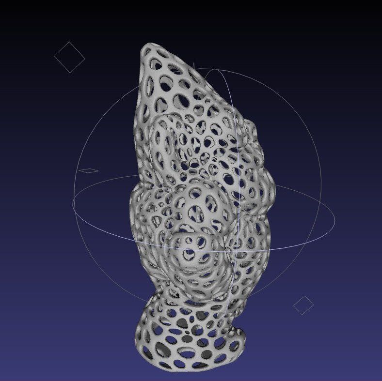 Gnome - Voronoi Style  Free 3D print model_2