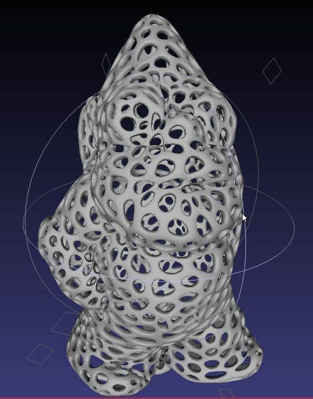 Gnome - Voronoi Style  Free 3D print model_1