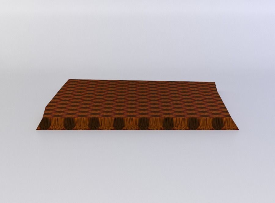 Rug checkered Low-poly 3D model_0