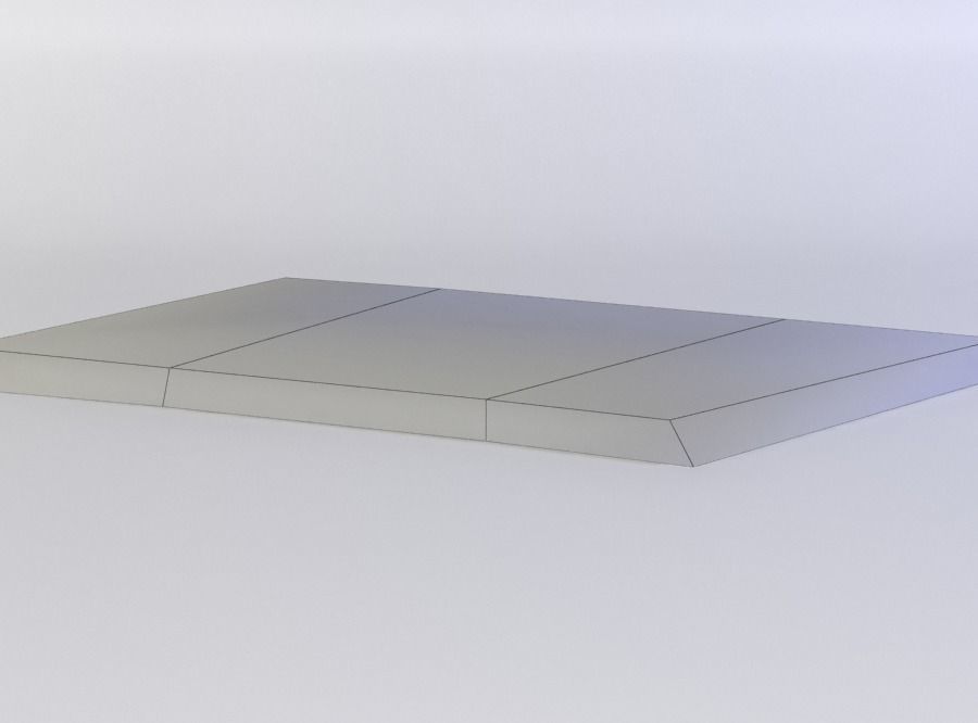 Rug checkered Low-poly 3D model_4