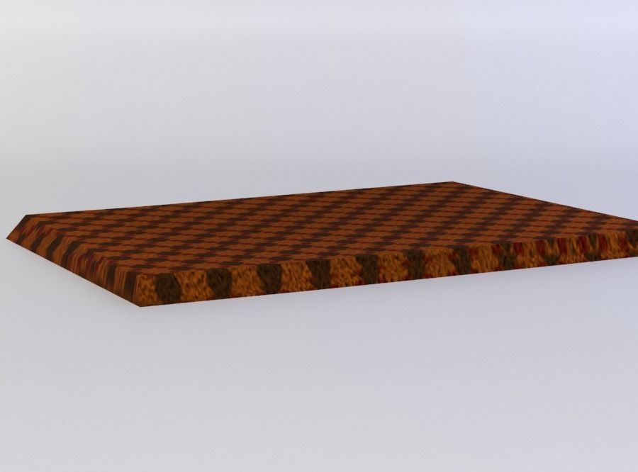 Rug checkered Low-poly 3D model_2