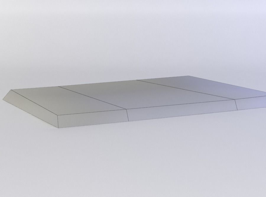 Rug checkered Low-poly 3D model_5