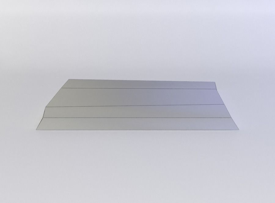 Rug checkered Low-poly 3D model_3