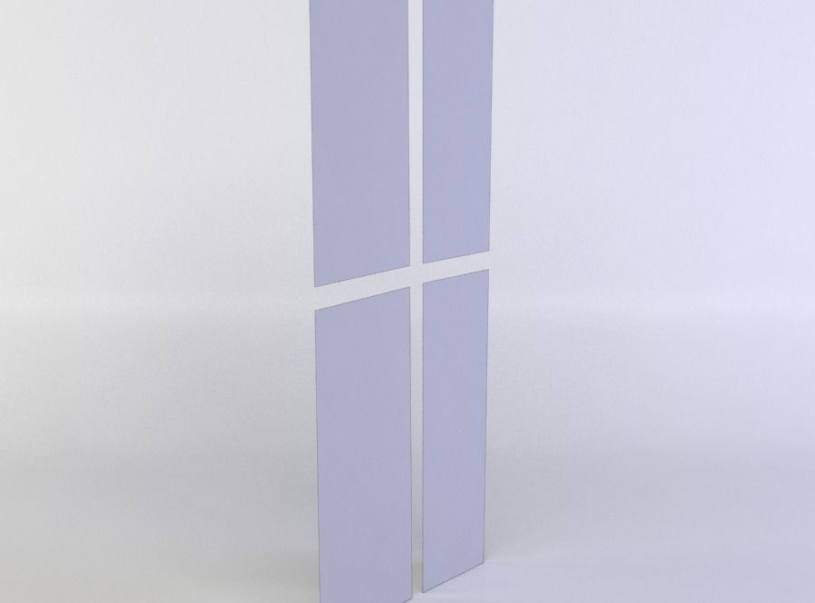 Window glass Low-poly 3D model_4