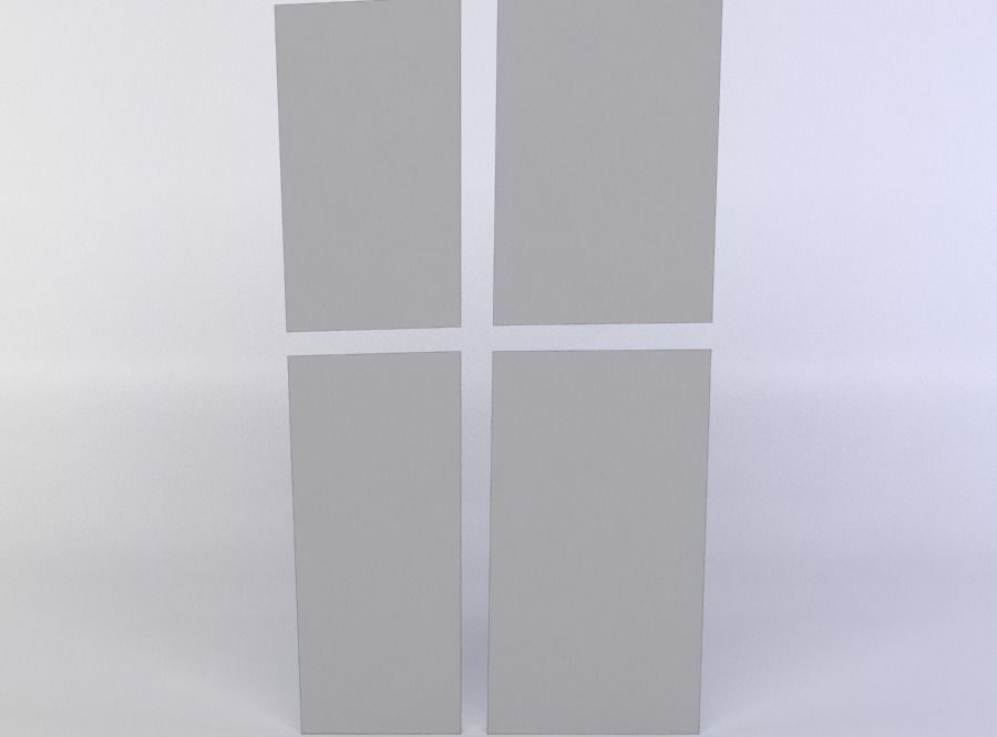 Window glass Low-poly 3D model_3
