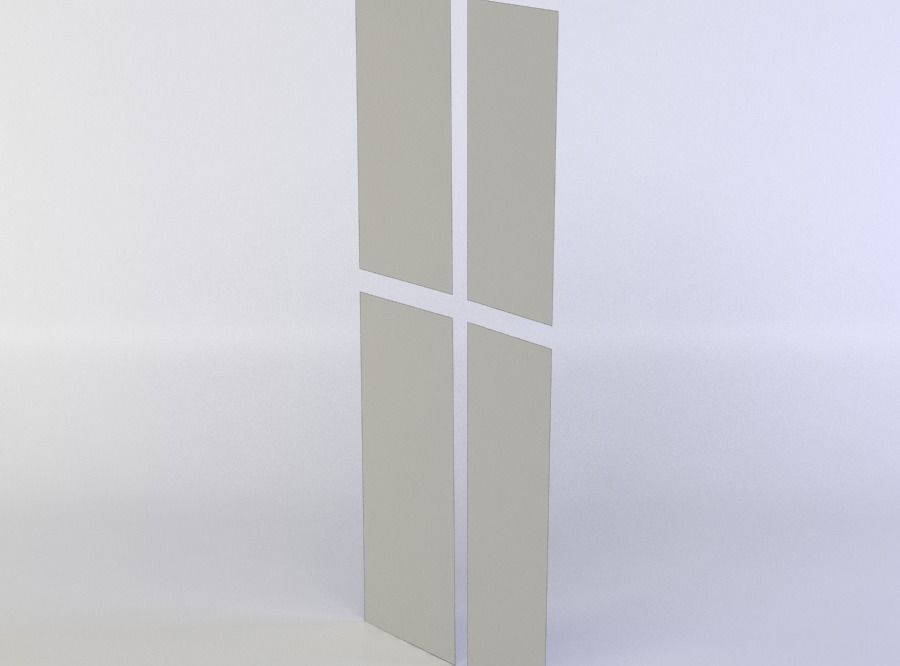 Window glass Low-poly 3D model_5