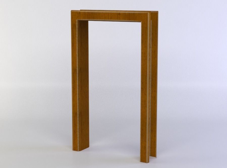 Door frame Low-poly 3D model_1